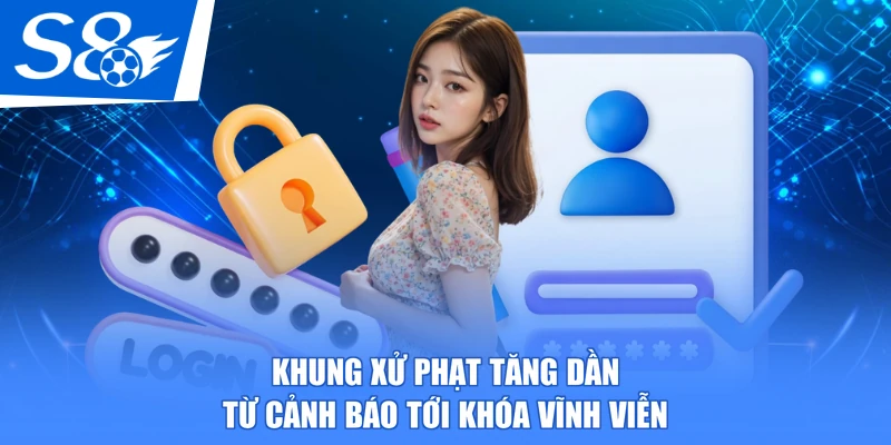 Khung xử phạt tăng dần từ cảnh báo tới khóa vĩnh viễn
