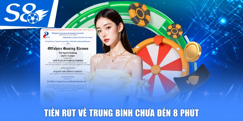 Tiền rút về trung bình chưa đến 8 phút