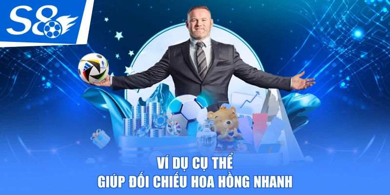 Ví dụ cụ thể giúp đối chiếu hoa hồng nhanh